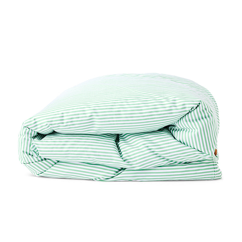 Tarragon Stripe Cotton Quilt Cover