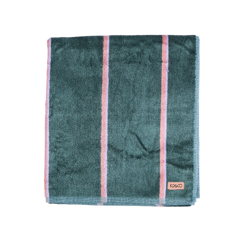 Wakame Crush Stripe Bamboo Terry Bath Sheet