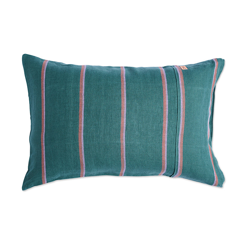 Wakame Crush Stripe Linen Pillowcases Set of 2