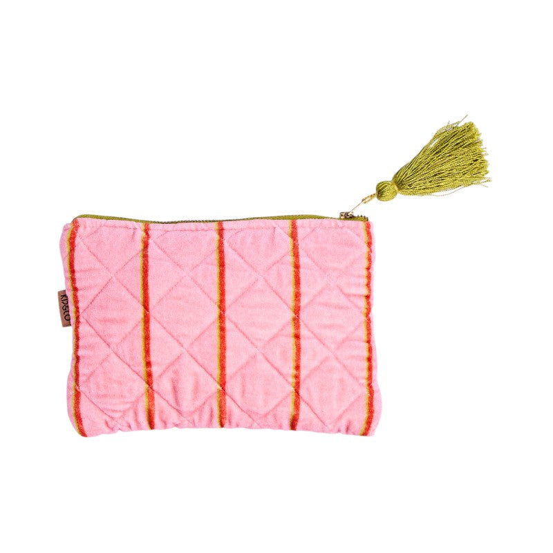 Wategos Soiree Stripe Velvet Cosmetics Purse