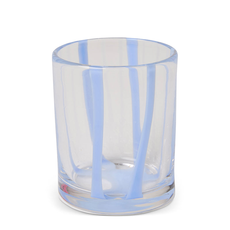 Ahoy Blue Stripe Tumbler Glass Set of 2