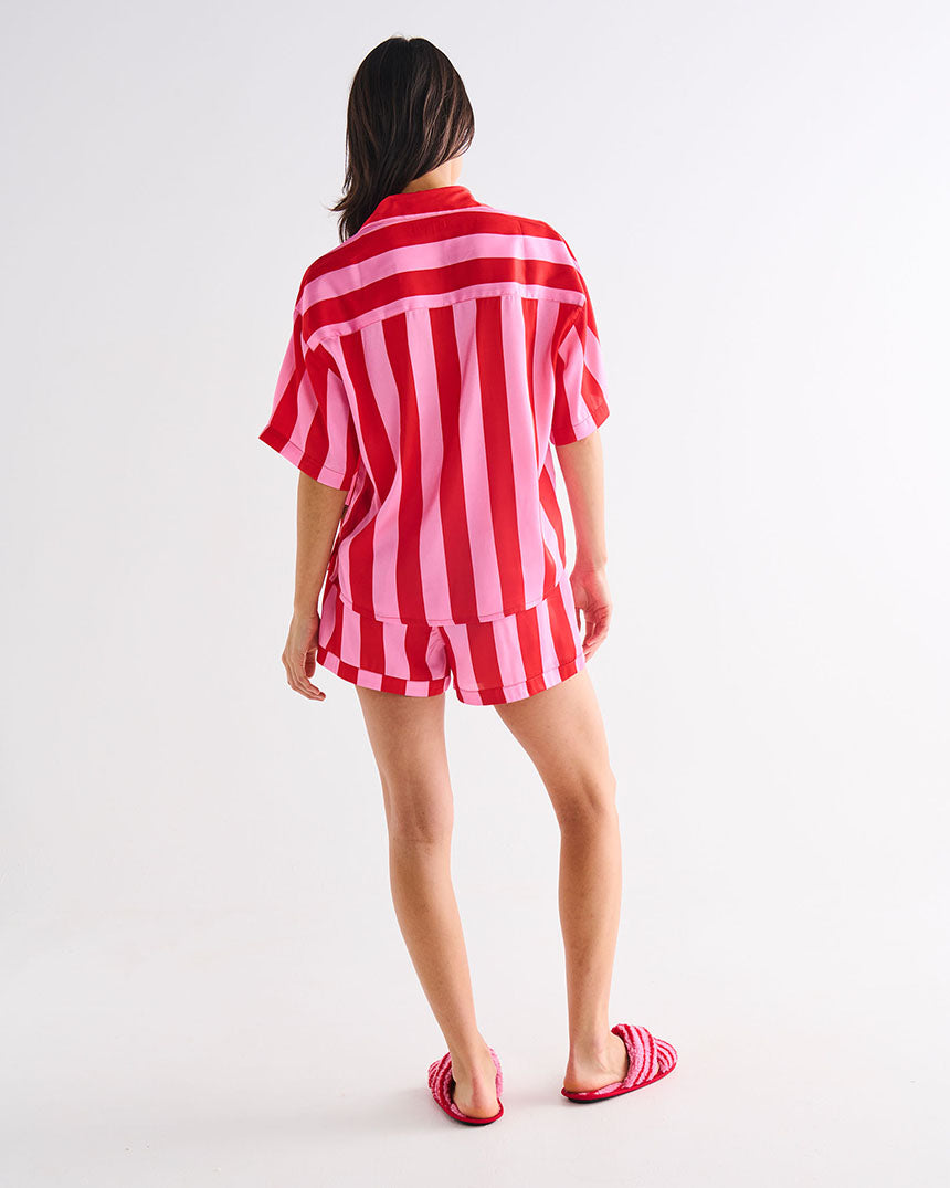 Santa Baby Satin Short Sleeve & Shorts Pyjamas