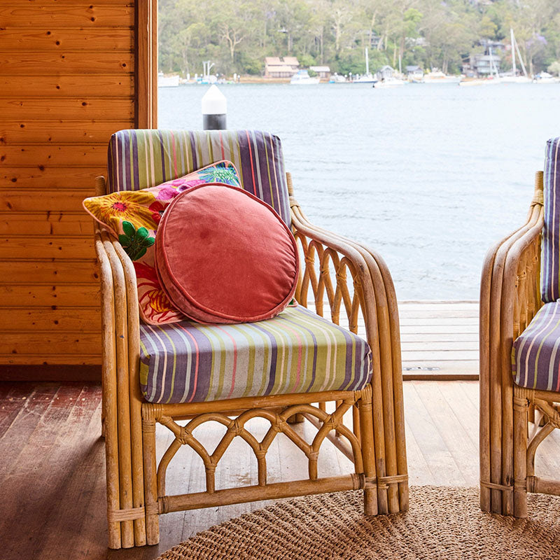 Peach Pie Velvet Pea Cushion