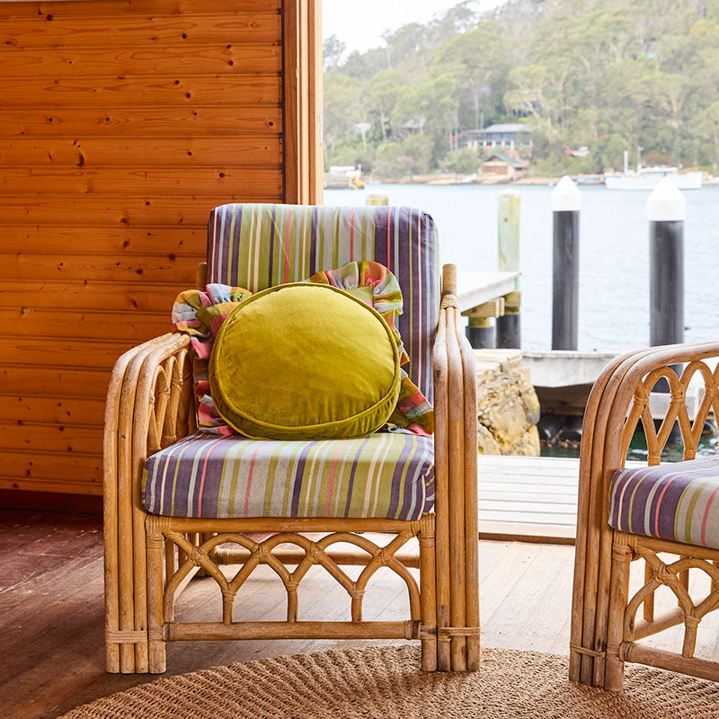 Pear Velvet Pea Cushion