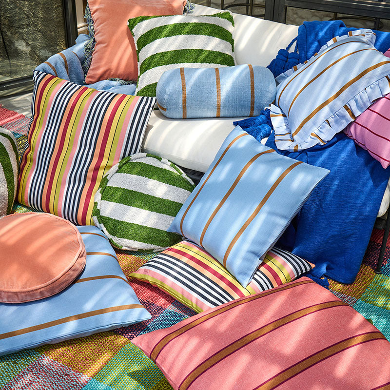 Peach Velvet Pea Cushion