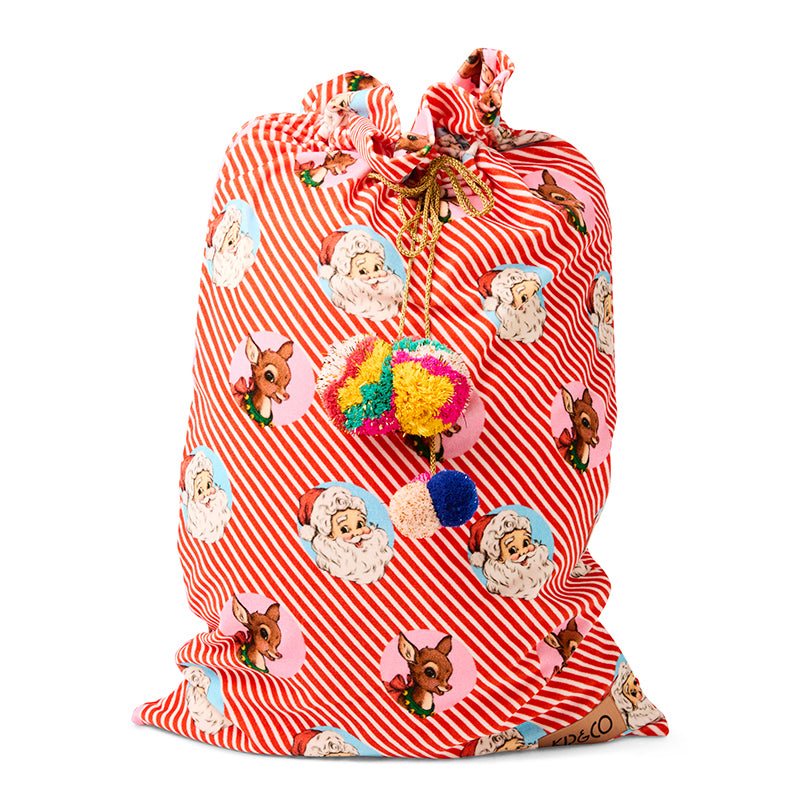 I Love Christmas Spot Velvet Santa Sack