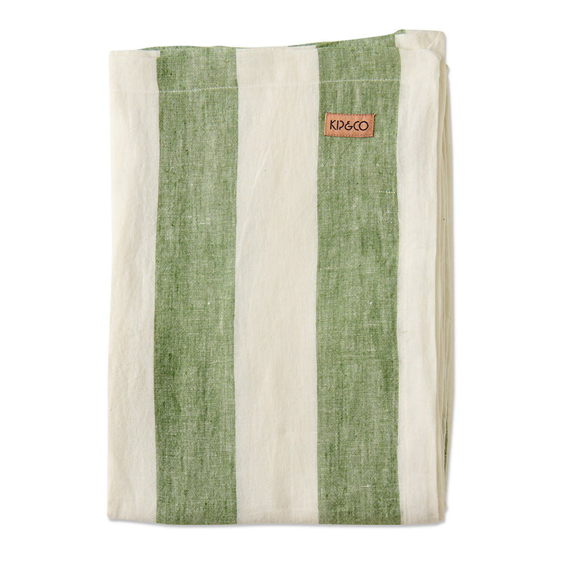 Moss Stripe Tablecloth Large 180x350cm