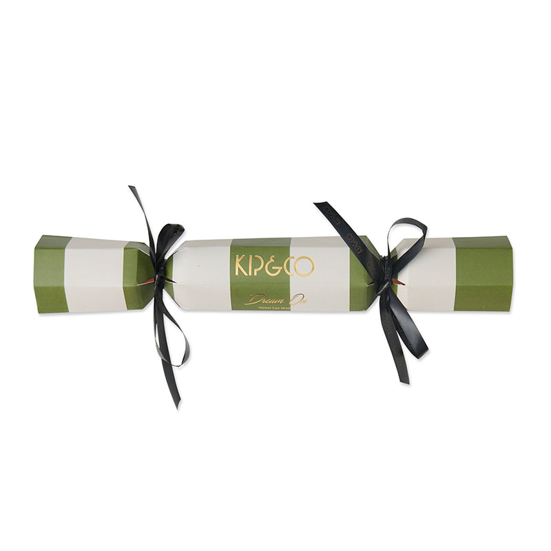 Moss Stripe Velvet Eye Mask