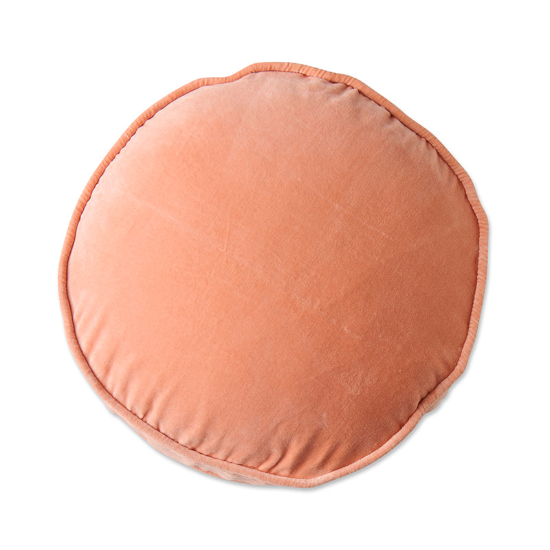 Peach Velvet Pea Cushion