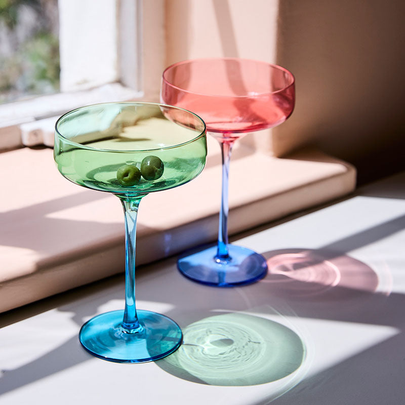 Blue Robin Margarita Glass Set of 2