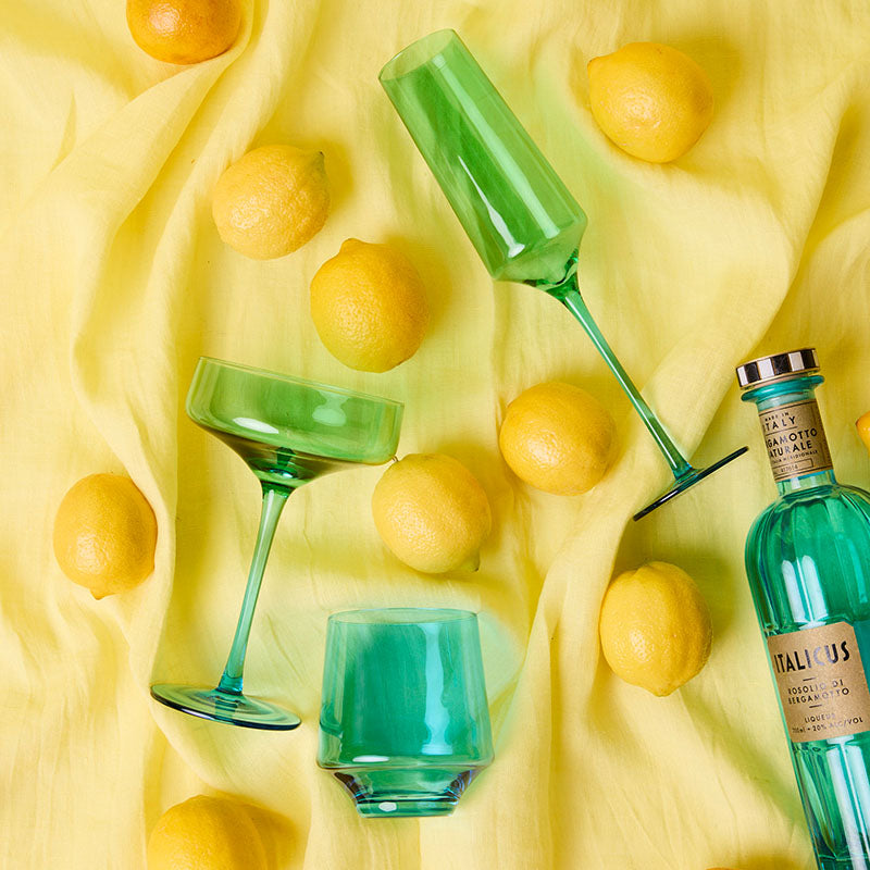 Pistachio Crush Champagne Glass Set of 2