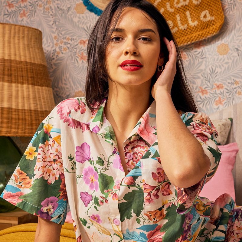 Belle Floral Organic Cotton Short Sleeve & Short Pyjamas