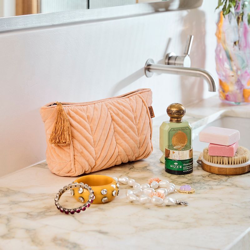 Melon Velvet Toiletry Bag