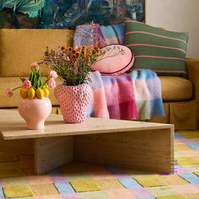 Wakame Crush Stripe Square Lounge Cushion