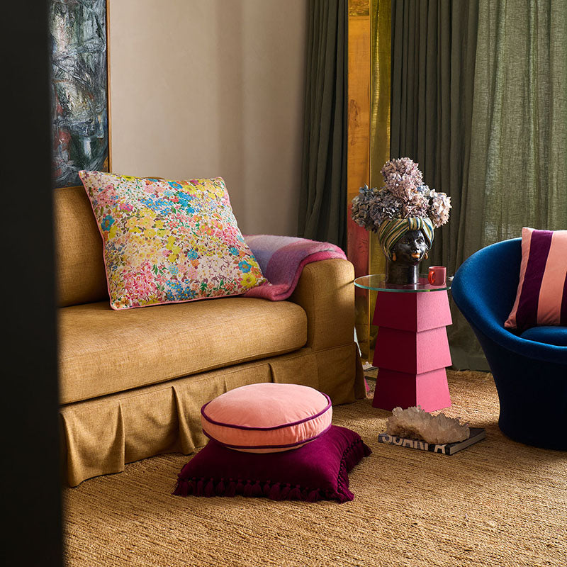 Plum Jam Velvet Pea Cushion