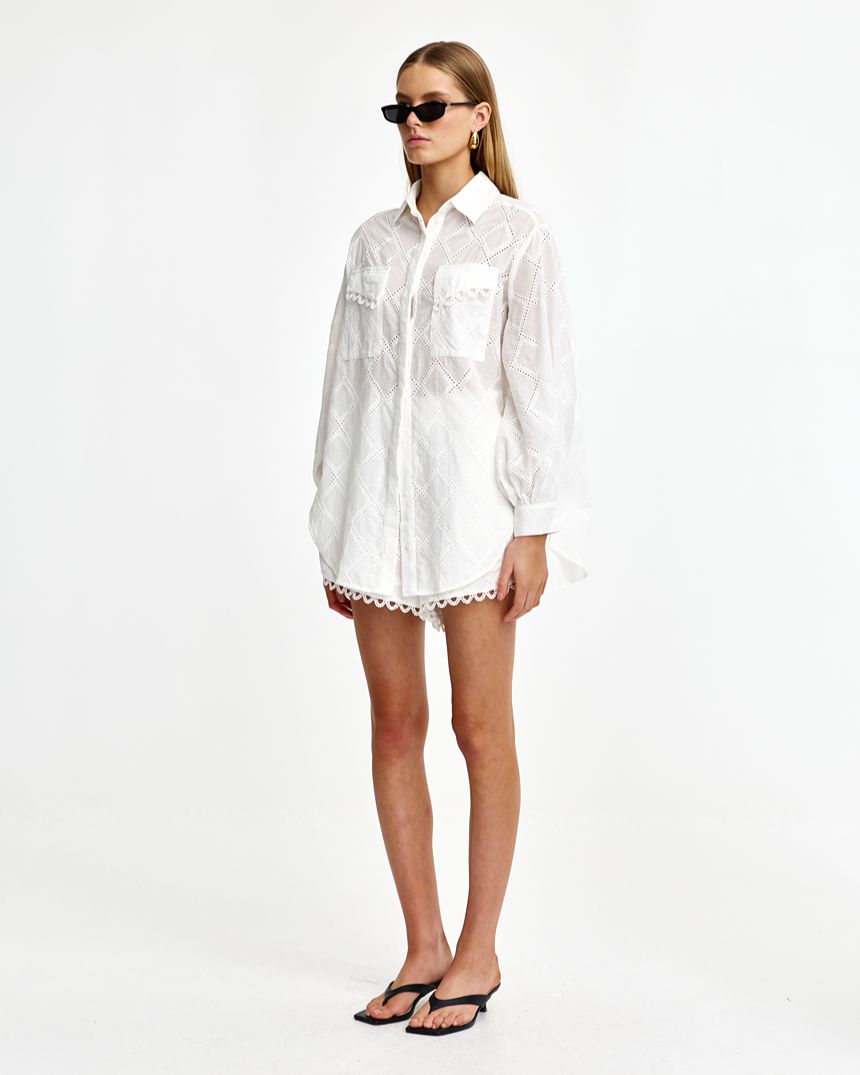 Laurel Lace Shirt Diamond Lace
