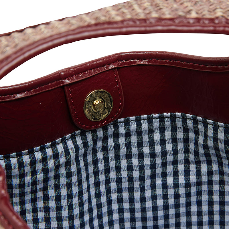 Linton Bag Large Burgundy/Coco Weave