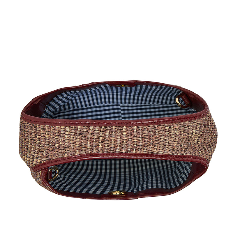 Linton Bag Large Burgundy/Coco Weave