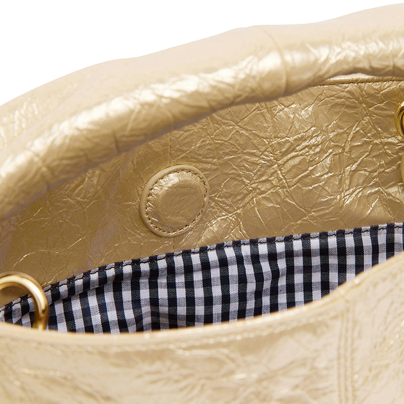Linton Bag Large Gold Crinkle