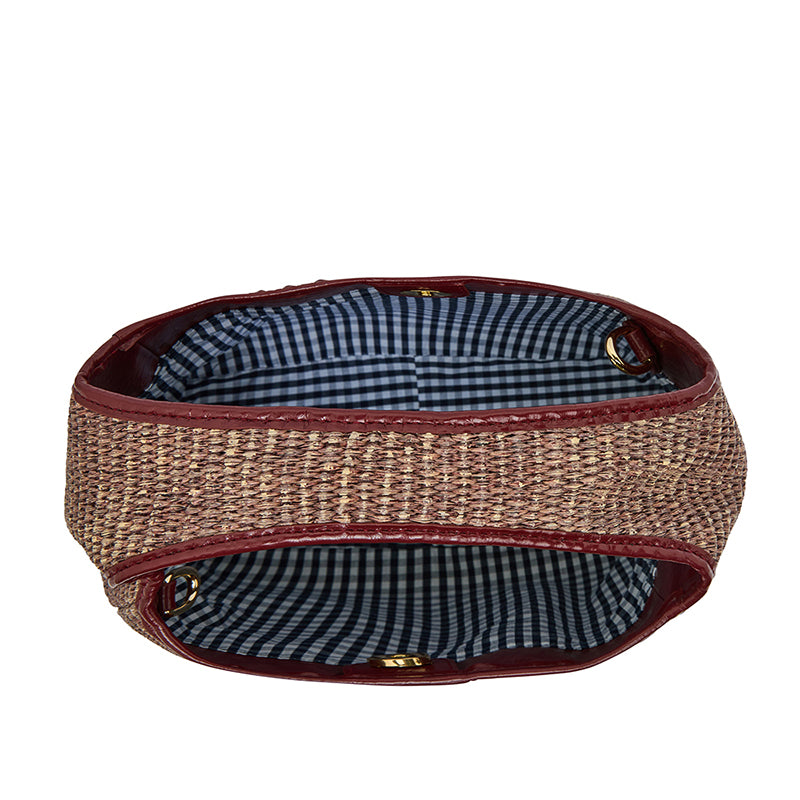 Linton Bag Burgundy/Coco Weave