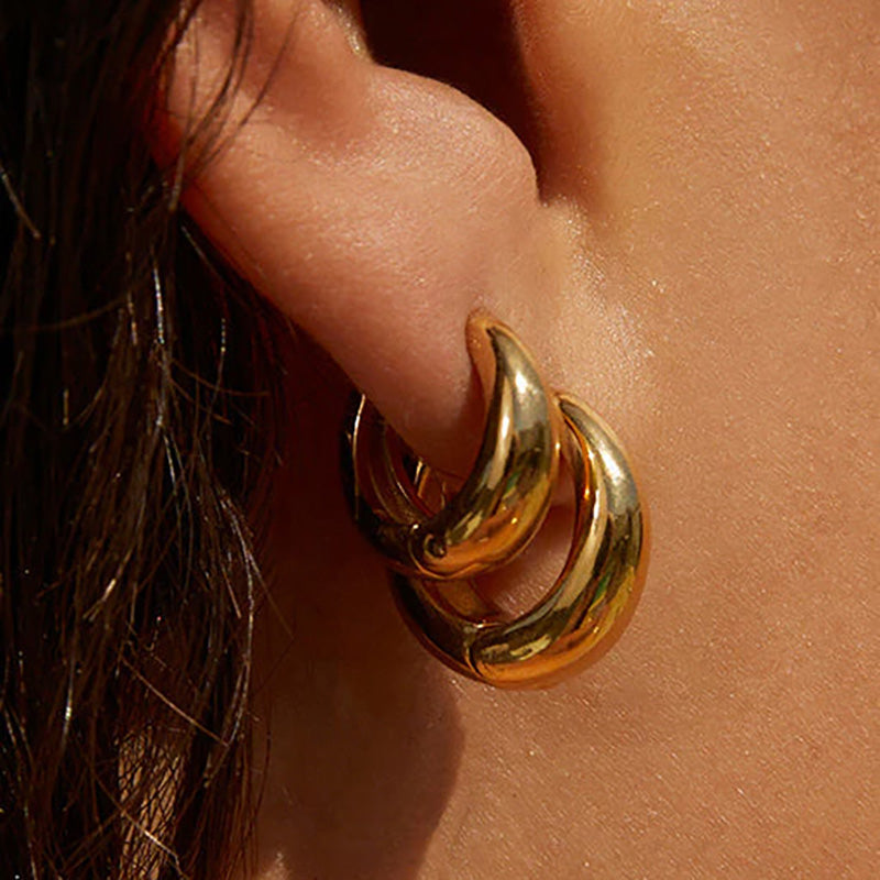 Max Gold Hoop Earrings Grande