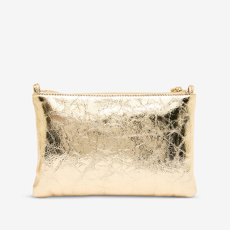 Molly Crossbody Bag Gold Crinkle