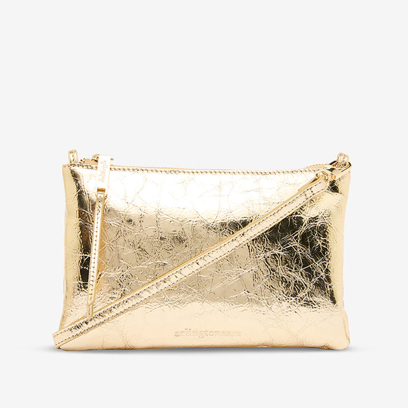 Molly Crossbody Bag Gold Crinkle
