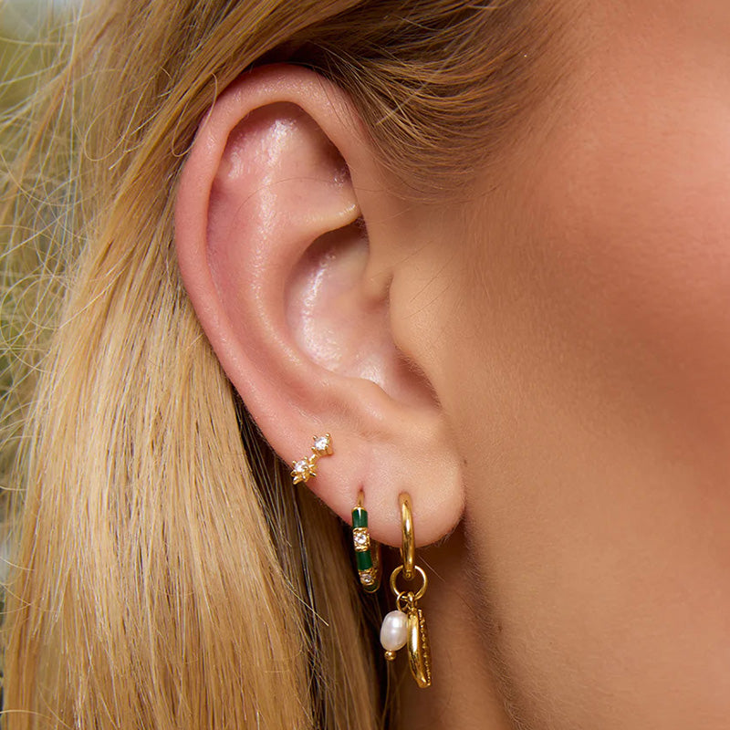 Papaya Huggie Earrings Kiwi