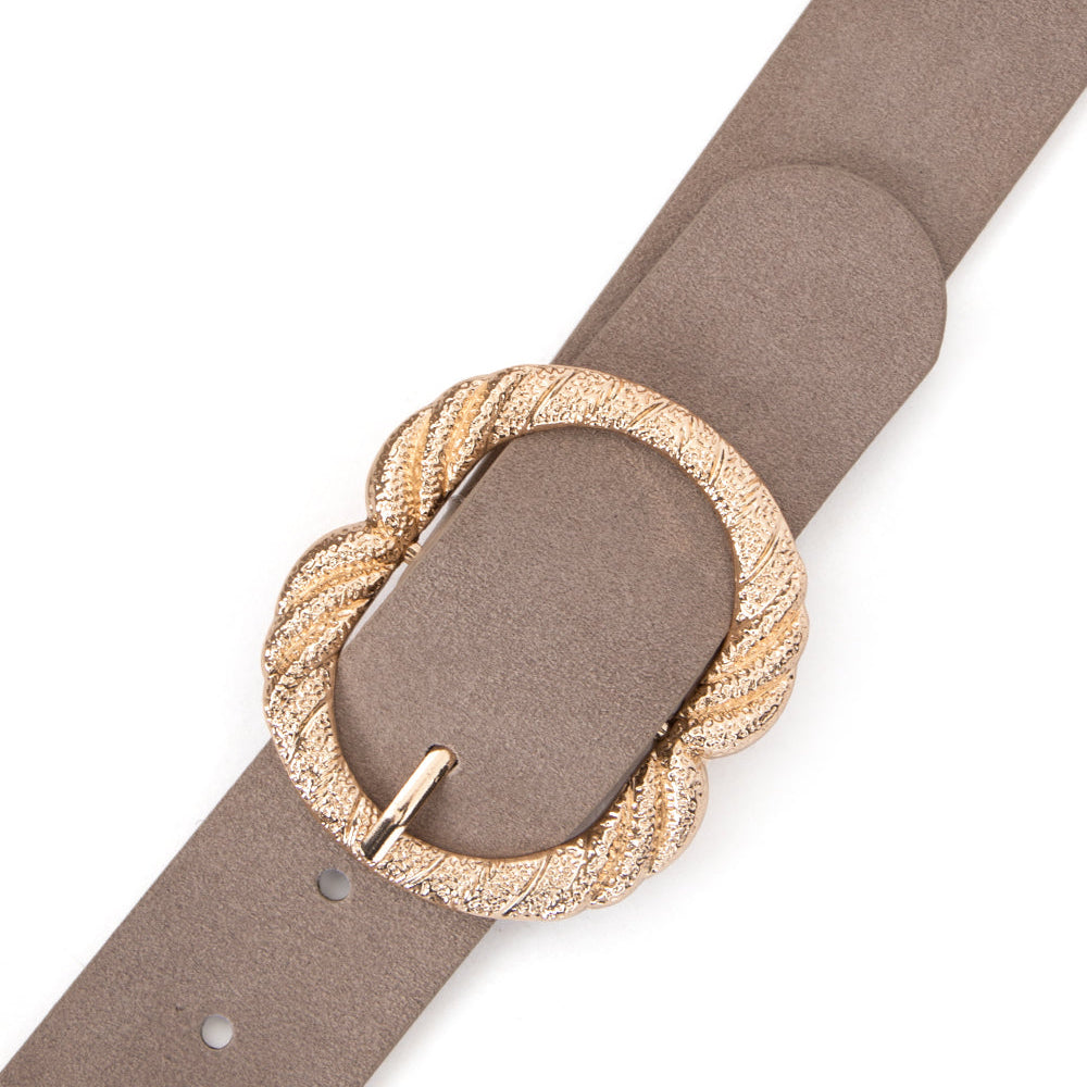 Maddie Belt Fawn Suede