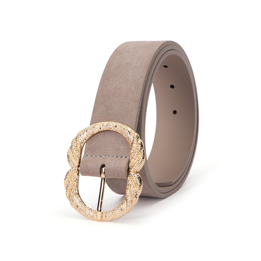 Maddie Belt Fawn Suede
