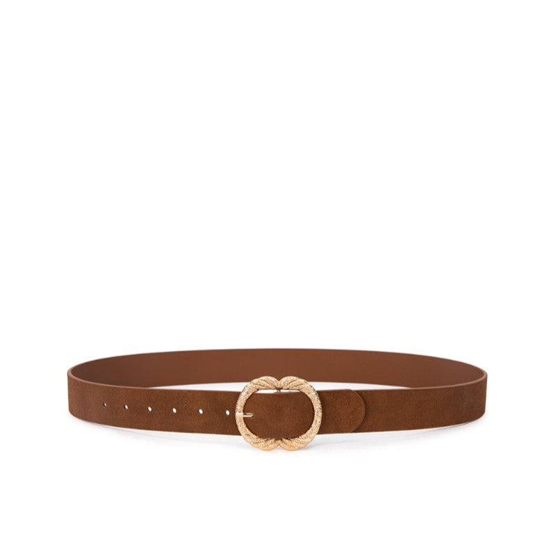 Maddie Belt Tan Suede