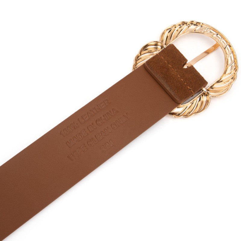 Maddie Belt Tan Suede