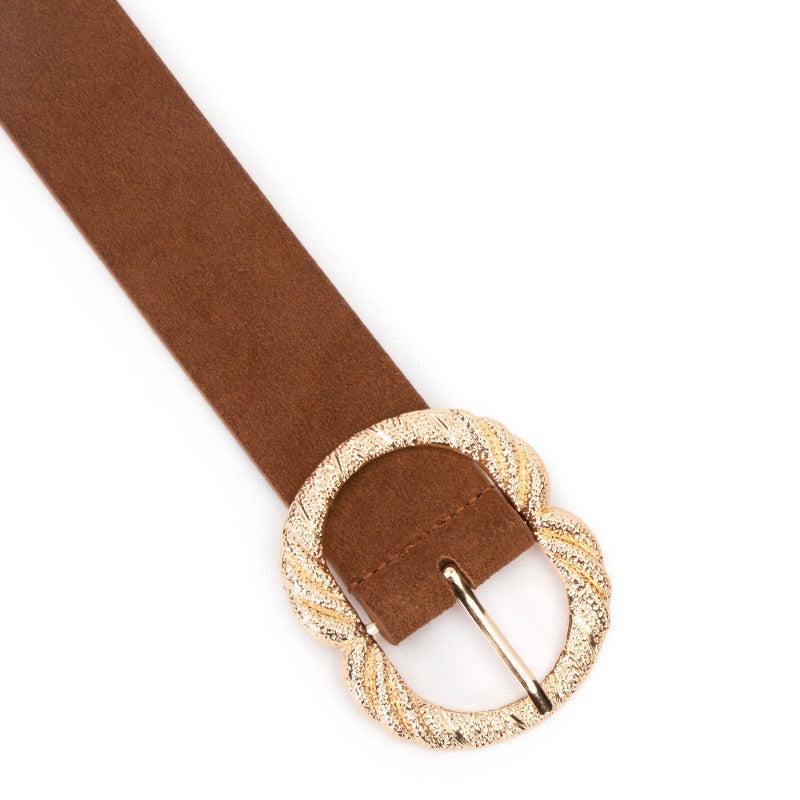 Maddie Belt Tan Suede