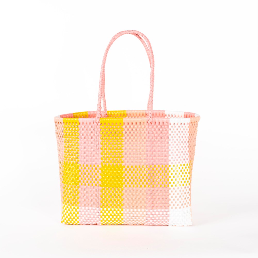 Carla Basket Yellow Pink Medium