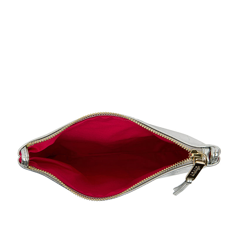 Molly Crossbody Bag Silver Crinkle