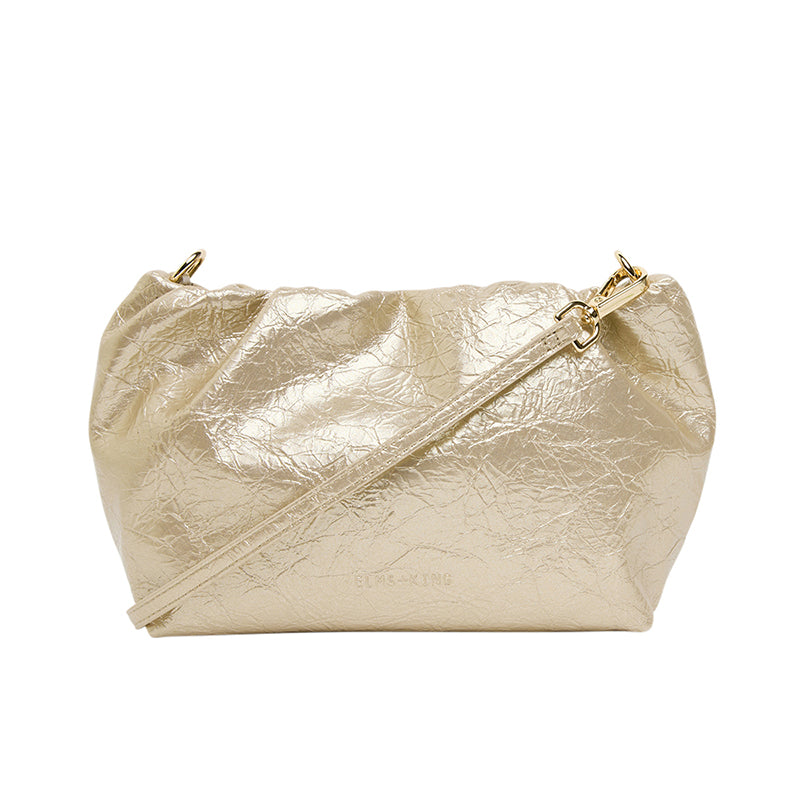 Monty Crossbody Bag Light Gold Crinkle