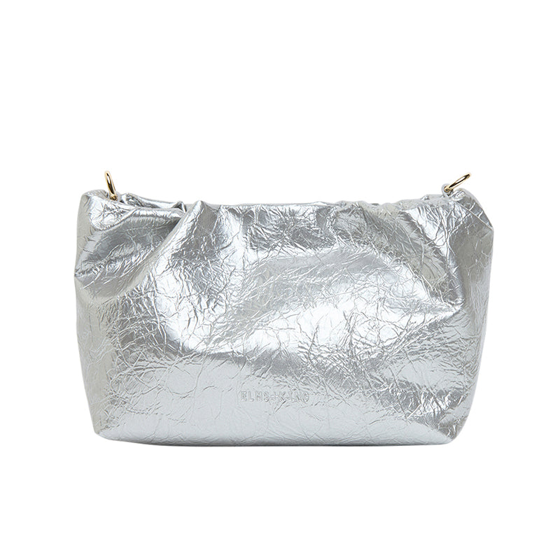 Monty Crossbody Bag Silver Crinkle