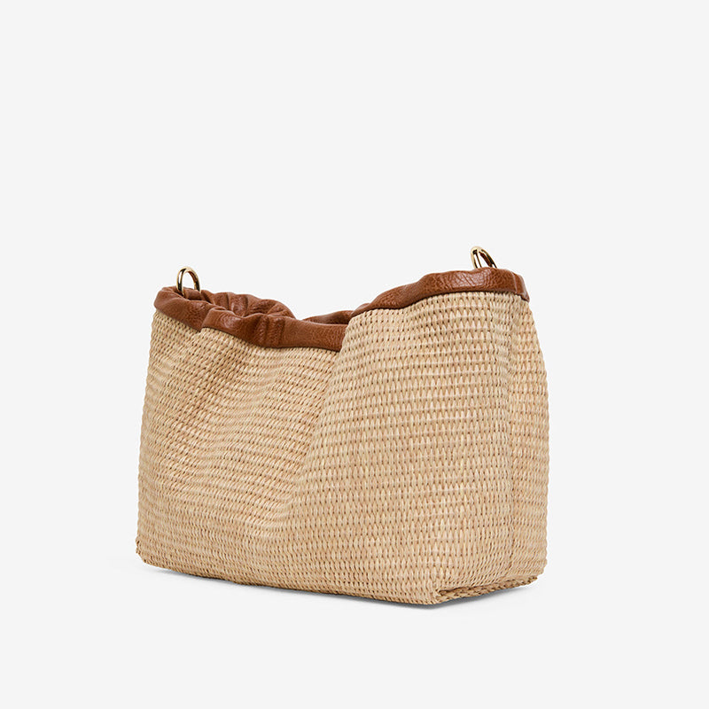 Monty Crossbody Bag Tan Weave