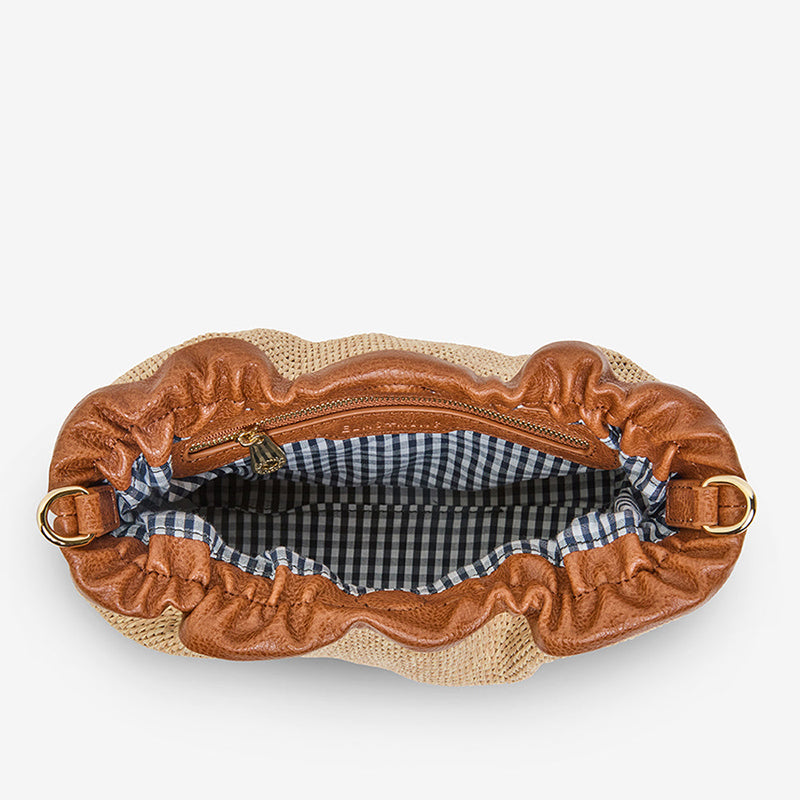 Monty Crossbody Bag Tan Weave