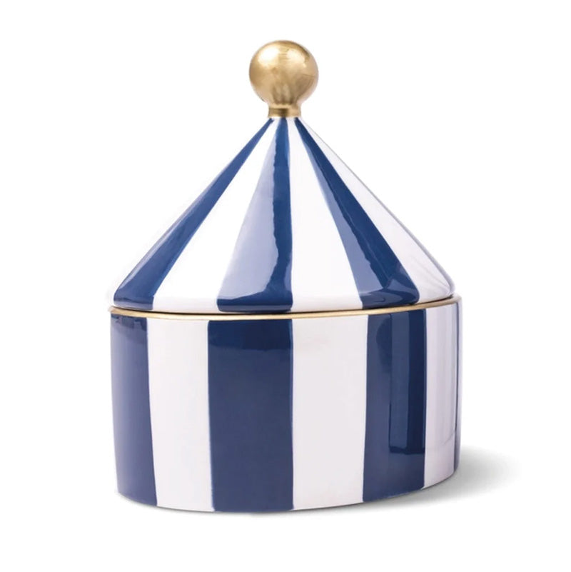 Ceramic Trinket Box Navy Stripe