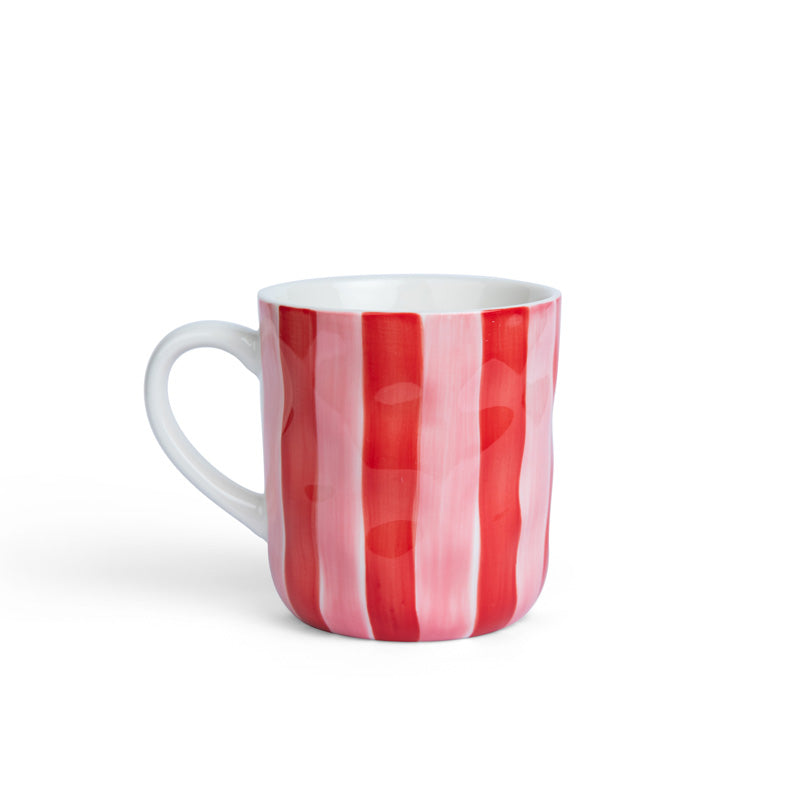 Pink & Red Stripe Mug