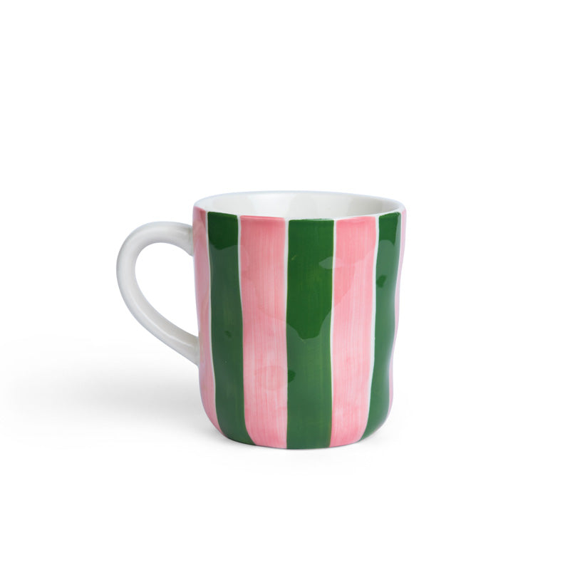 Pink & Green Stripe Mug