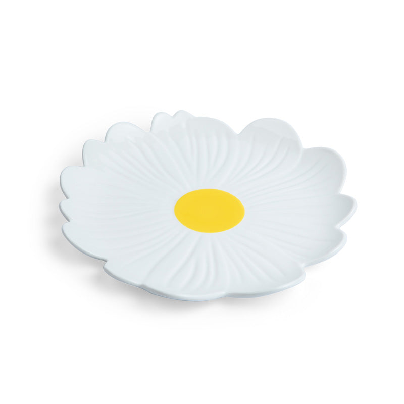 White and Yellow Small Flower Plate
