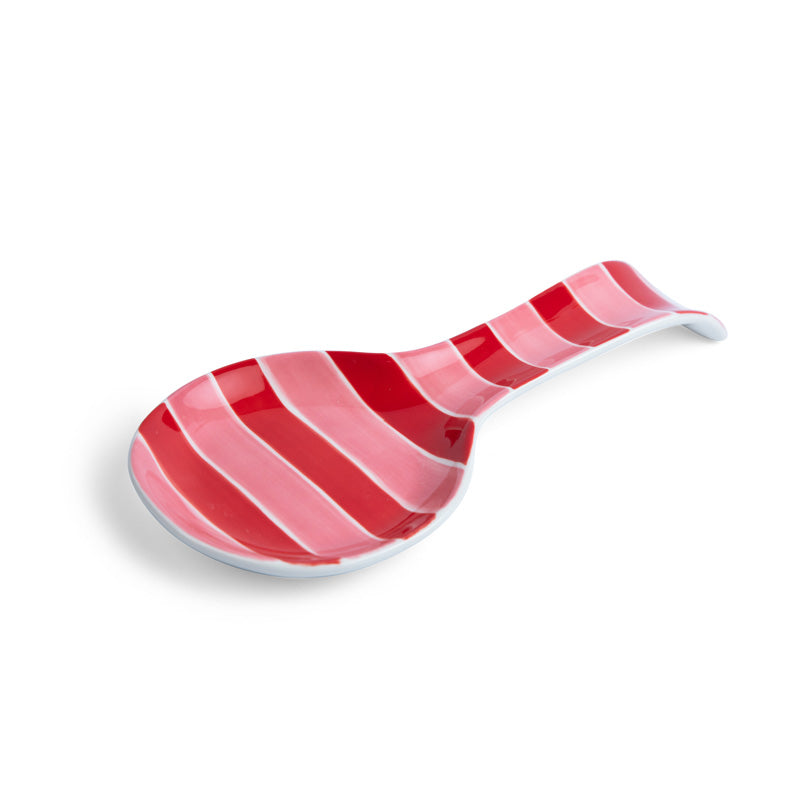 Spoon Rest Pink and Red Stripe