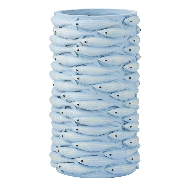 Sam Sardine Blue Resin Vase
