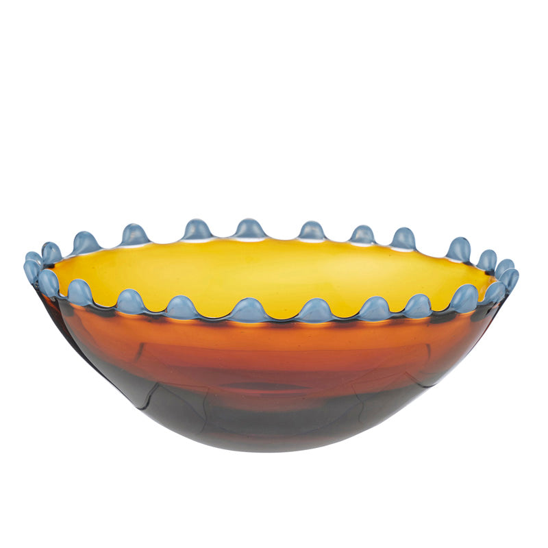 Ormond Glass Bowl Amber/Blue