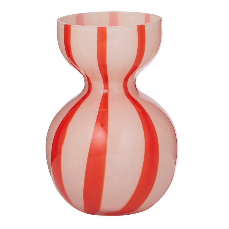 Bobbi Glass Vase Pink/Red