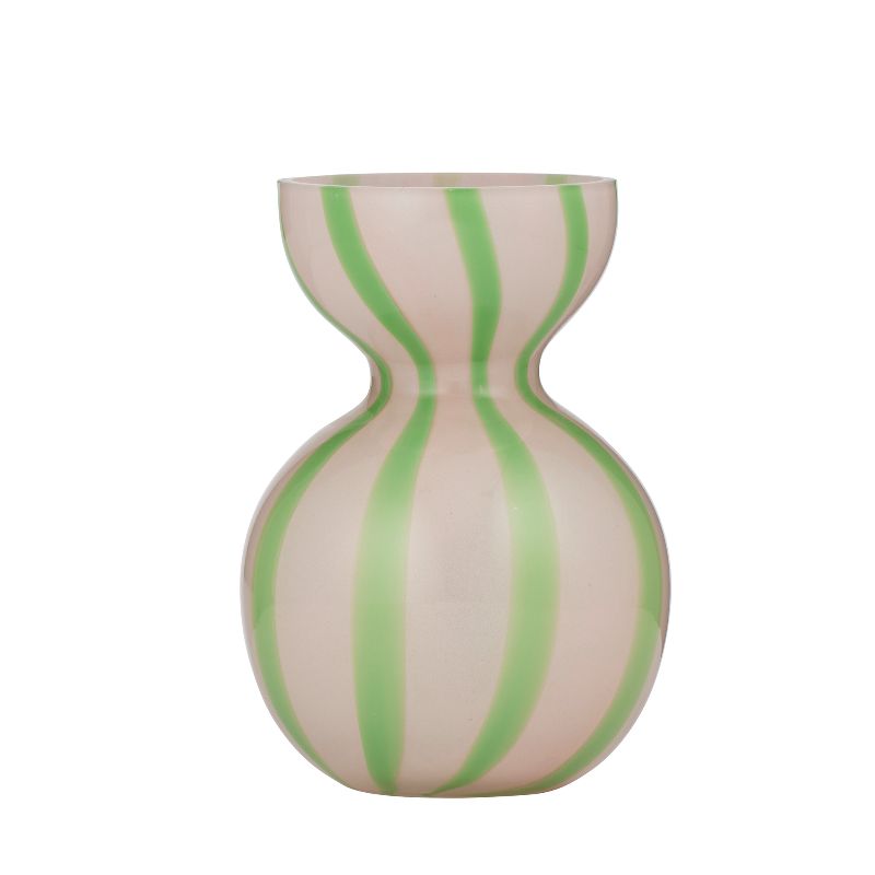 Bobbi Glass Vase Pink/Emerald