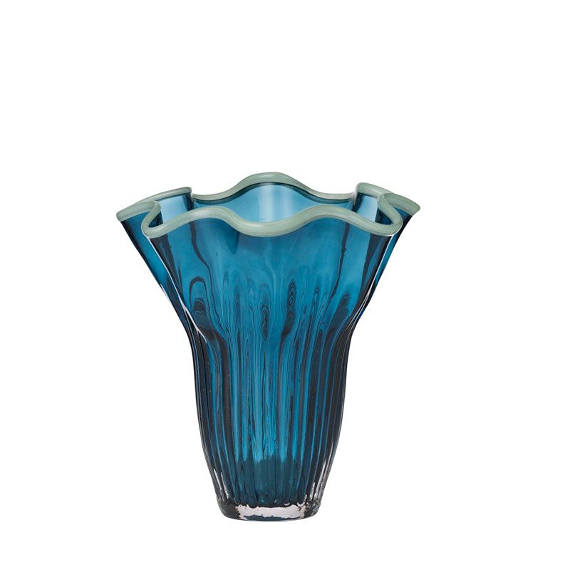Agnes Glass Vase Medium Teal/Sage