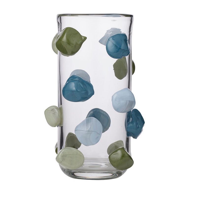 Miles Glass Vase Large Clear/Ocean